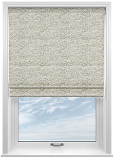 Crushed Velvet, Ivory - Twist&Fit Roman Blind